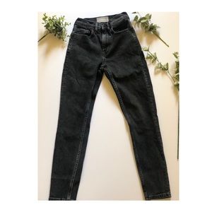 Black denim jeans